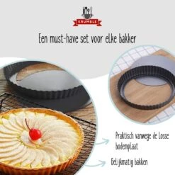 Krumble Quiche Bakvorm Set Van 3 / Quichevorm / Bakvorm / Taartvorm / Bakblik- Antraciet -Merkloos Winkel 1200x1200 5965