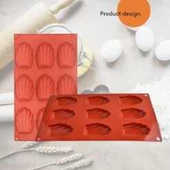 Merkloos FLOOQ - Madeleine Bakvorm - BPA Vrij - Anti-aanbaklaag - Siliconen - Roodbruin - 9 Stuks -Merkloos Winkel 1200x1200 5980