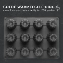 Keufens Puddingvorm - Voor 12 Puddinkjes - Pudding - Puddingvorm Siliconen - Waterbadvorm - Puddingvormpjes - Pudding Vorm -Merkloos Winkel 1200x1200 5991