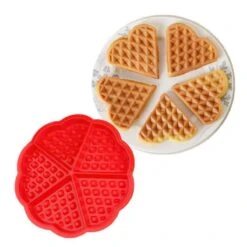Siliconen Wafelvorm / Wafelijzer – Hartvorm - 5 Wafels - Rood - Wafelmaker -Merkloos Winkel 1200x1200 6006
