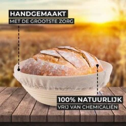 Merkloos Rijsmandje - Inc. Gratis Deegkleed - Ø 23 Cm - Rijsmand - Banneton - Rijsmandje Rond - Kerstcadeau - Voor Mannen - Voor Vrouwen - Kerst Cadeau Voor Man - Vrouw - Cadeautjes -Merkloos Winkel 1200x1200 6017