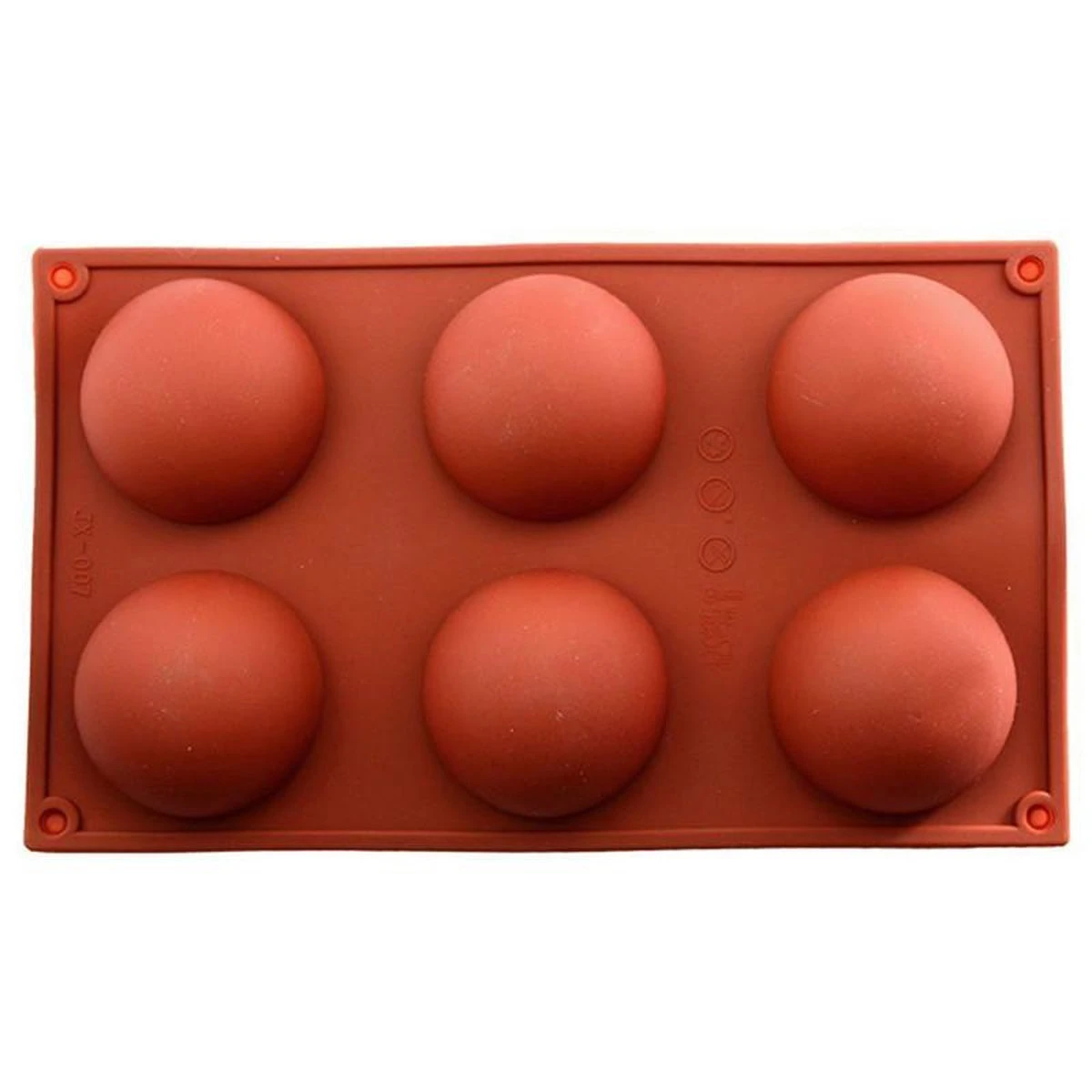 Kitchen Princess - Siliconen Bakvorm Halve Bollen - Halfrond Rond - 6 Stuks 4 Kitchen Princess - Siliconen Bakvorm Halve Bollen - Halfrond Rond - 6 Stuks - Afbeelding 4