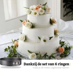 Bakiez® 6-delig Ronde Springvorm Set - Maten: Ø 28 / 26 / 24 / 22 / 20 / 18 Cm - Bakblik Rond - Taartvorm - Bakvorm - RVS - Anti Aanbaklaag -Merkloos Winkel 1200x1200 6099