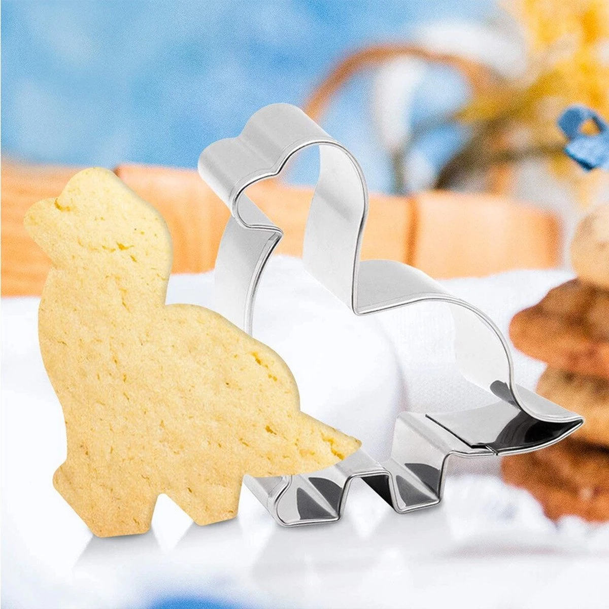 Dinosaurus Uitsteekvormen Set - 7 Dino Vormpjes - Cookie Cutters Voor Deeg/Koekjes Bakken 2 Dinosaurus Uitsteekvormen Set - 7 Dino Vormpjes - Cookie Cutters Voor Deeg/Koekjes Bakken - Afbeelding 2