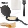 BooGoo® - Tortilla Pers Ø20CM - Inclusief Bakkwast En 100 Persvellen - Tortilla Press Roti Taco Maker - Tortillapan - Giftbox