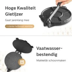 BooGoo® - Tortilla Pers Ø25CM - Inclusief Bakkwast En 100 Persvellen - Tortilla Press Roti Taco Maker - Tortillapan -Merkloos Winkel 1200x1200 6175