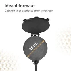 BooGoo® - Tortilla Pers Ø25CM - Inclusief Bakkwast En 100 Persvellen - Tortilla Press Roti Taco Maker - Tortillapan -Merkloos Winkel 1200x1200 6176