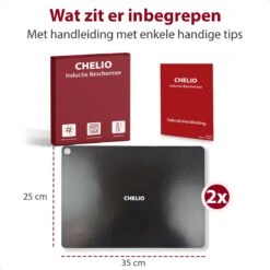 Chelio Inductie Beschermer Mat Voor Kookplaat 2x – Anti-slip & Bescherming Tot 240° - Afdekplaat Voor Kookplaat - Zwart -Merkloos Winkel 1200x1200 6278