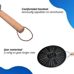 Vlamverdeler - Sudderplaat - Inductie Plaat - Warmteverspreider - Metaal - Voor Gas En Elektrisch - Zwart - 22 Cm -Merkloos Winkel 1200x1200 6295