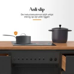 KitchenLove Inductie Beschermer Mat - 4 Stuks - Afdekplaat Matjes Rond - Panbeschermers - Siliconen - Zwart -Merkloos Winkel 1200x1200 6314