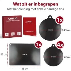 Chelio Inductie Beschermer Mat Voor Kookplaat 6x – Anti-slip & Bescherming Tot 240° - Afdekplaat Voor Kookplaat - Zwart -Merkloos Winkel 1200x1200 6338