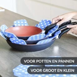 Chefarone Pannenbeschermers – Tussenleggers Pannen En Potten - Beschermingsmatten - Vilt - 5-delig - Blauw Wit 14 Chefarone Pannenbeschermers – Tussenleggers Pannen En Potten - Beschermingsmatten - Vilt - 5-delig - Blauw Wit -Merkloos Winkel 1200x1200 6367
