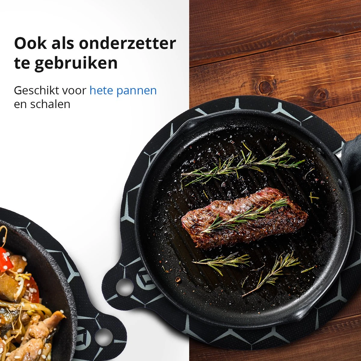 Dykemann® Inductie Beschermingsmatten / Panbeschermers - 4x Rond, 1x Rond XL & 1x Rechthoek - Anti-slip & Bescherming Tot 240° - Kookplaat En Pan Beschermer - Inductie Matten - Zwart 2 Dykemann® Inductie Beschermingsmatten / Panbeschermers - 4x Rond, 1x Rond XL & 1x Rechthoek - Anti-slip & Bescherming Tot 240° - Kookplaat En Pan Beschermer - Inductie Matten - Zwart - Afbeelding 2