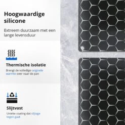 Dykemann® Inductie Beschermingsmatten / Panbeschermers - 4x Rond, 1x Rond XL & 1x Rechthoek - Anti-slip & Bescherming Tot 240° - Kookplaat En Pan Beschermer - Inductie Matten - Zwart 16 Dykemann® Inductie Beschermingsmatten / Panbeschermers - 4x Rond, 1x Rond XL & 1x Rechthoek - Anti-slip & Bescherming Tot 240° - Kookplaat En Pan Beschermer - Inductie Matten - Zwart -Merkloos Winkel 1200x1200 6404
