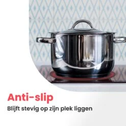 ®Calore - Inductie Beschermer - Pannenonderzetter - Set Van 4 - 22CM - Bestendig Tot 240 ºC - Siliconen - Zwart -Merkloos Winkel 1200x1200 6411