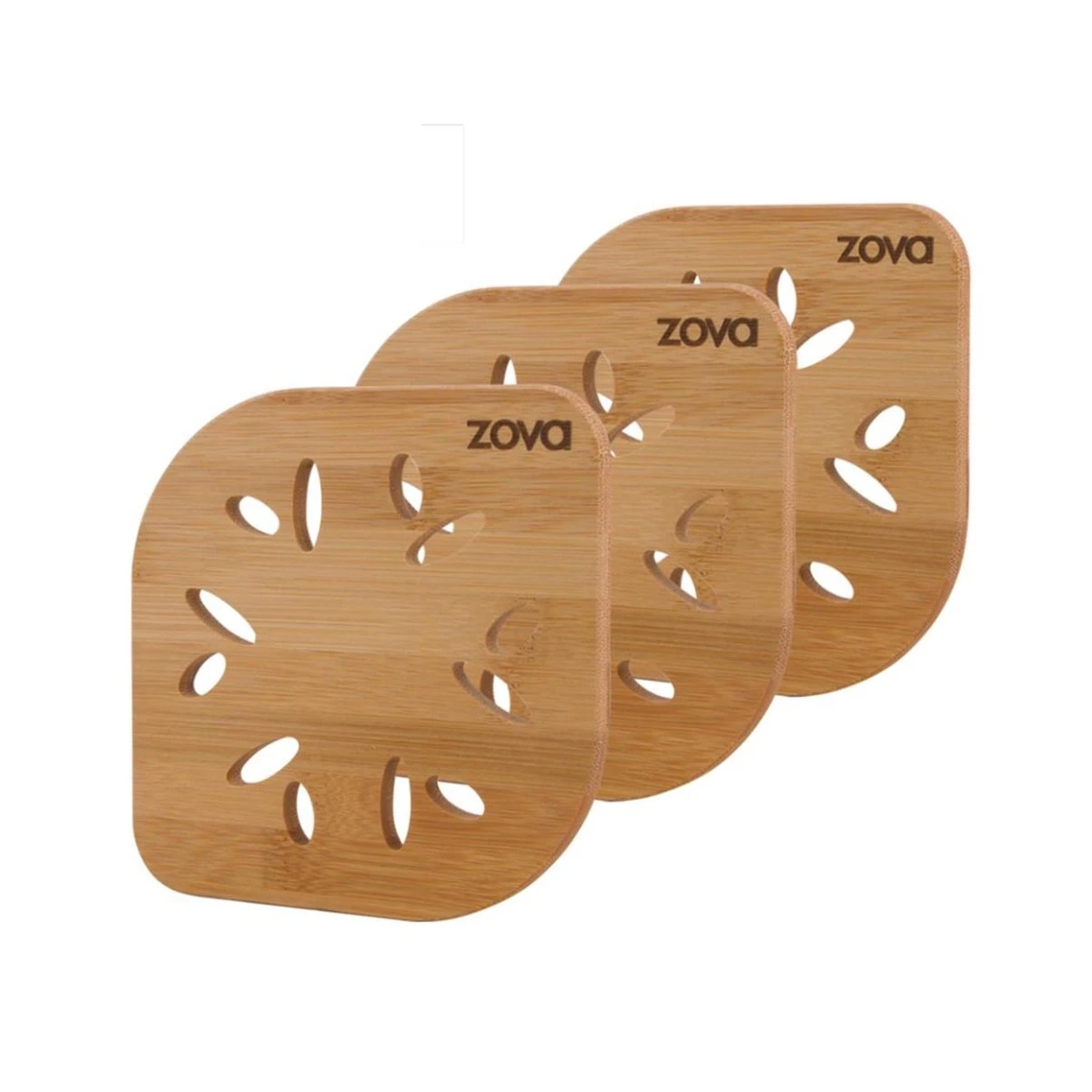 Zova 100% Bamboe - Pannen Onderzetters - Pannenbeschermers - Panonderzetters 3 Stuks 8 Zova 100% Bamboe - Pannen Onderzetters - Pannenbeschermers - Panonderzetters 3 Stuks - Afbeelding 8