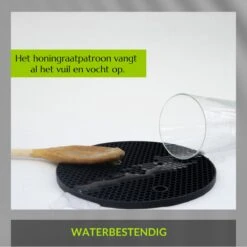 1FORME Pannenonderzetter Hittebestendig Tot 230° - EXCLUSIEF VERPAKT - 4 Stuks PREMIUM SILICONEN Zwart -Merkloos Winkel 1200x1200 6438