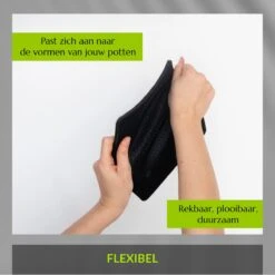 1FORME Pannenonderzetter Hittebestendig Tot 230° - EXCLUSIEF VERPAKT - 4 Stuks PREMIUM SILICONEN Zwart -Merkloos Winkel 1200x1200 6444