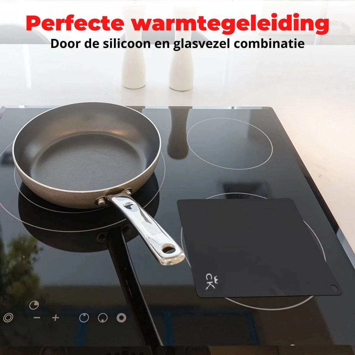 Cuisine King Inductie Beschermer Mat - 5 Stuks - Antislip - Onderzetters Pannen - Panbeschermers - Siliconen - Inductie Koken Tot 250 ºC - 4x Rond Ø22cm - 1x Vierkant 7 Cuisine King Inductie Beschermer Mat - 5 Stuks - Antislip - Onderzetters Pannen - Panbeschermers - Siliconen - Inductie Koken Tot 250 ºC - 4x Rond Ø22cm - 1x Vierkant - Afbeelding 7