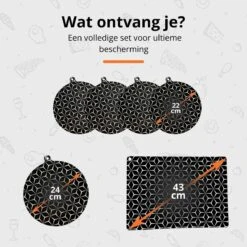 Louvera Inductie Beschermer Set – Afdekplaat Voor Kookplaat – 6 Stuks – Inductie Mat – Onderzetter - Rond - Rechthoek - Hittebestendig Tot 260 ºC -Merkloos Winkel 1200x1200 6490