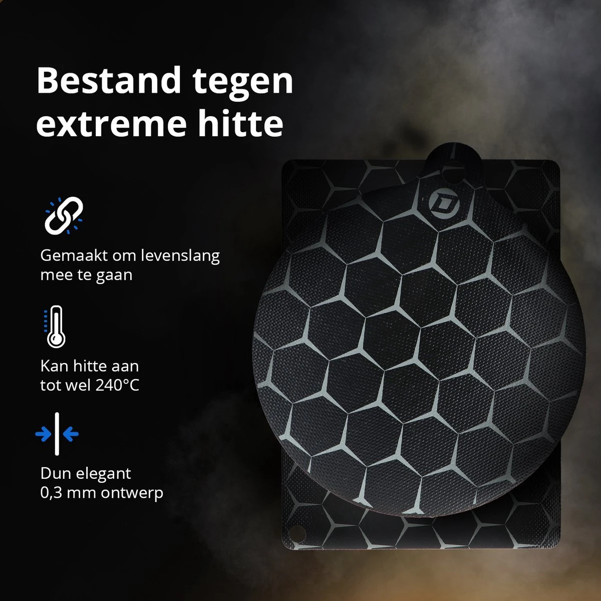 Dykemann® Inductie Beschermingsmatten / Panbeschermers - 2x Rechthoek & 2x Rond XL - Anti-slip & Bescherming Tot 240° - Kookplaat Beschermer - Inductie Matten - Zwart 2 Dykemann® Inductie Beschermingsmatten / Panbeschermers - 2x Rechthoek & 2x Rond XL - Anti-slip & Bescherming Tot 240° - Kookplaat Beschermer - Inductie Matten - Zwart - Afbeelding 2