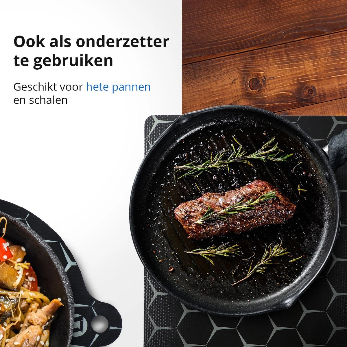 Dykemann® Inductie Beschermingsmatten / Panbeschermers - 2x Rechthoek & 2x Rond XL - Anti-slip & Bescherming Tot 240° - Kookplaat Beschermer - Inductie Matten - Zwart 6 Dykemann® Inductie Beschermingsmatten / Panbeschermers - 2x Rechthoek & 2x Rond XL - Anti-slip & Bescherming Tot 240° - Kookplaat Beschermer - Inductie Matten - Zwart - Afbeelding 6