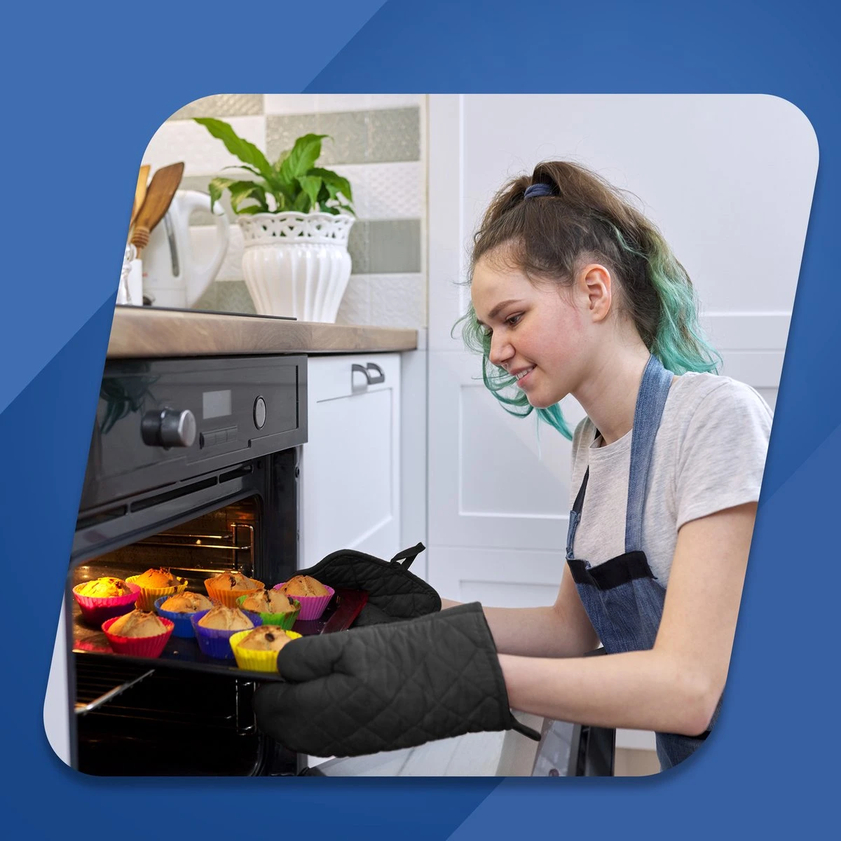 Roegaarden Ovenwanten - 100% Katoen - Hittebestendig - 2 Stuks 6 Roegaarden Ovenwanten - 100% Katoen - Hittebestendig - 2 Stuks - Afbeelding 6