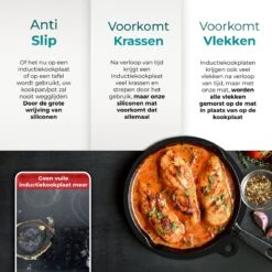 Inductie Beschermer - 4 Stuks Zwart - Anti Slip Mat - Siliconen Mat - Inductiebeschermer - Pannen Onderzetter - Afdek Voor Kookplaat -Merkloos Winkel 1200x1200 6548