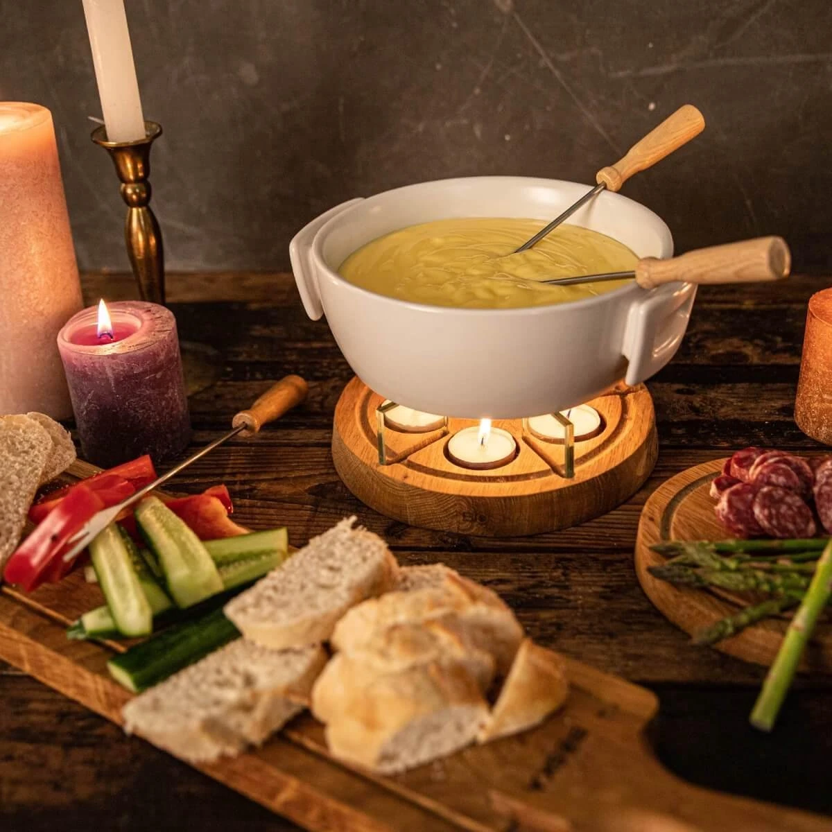 Boska Candlelight Fondue Twinkle - Voor 1.200 Gram Kaasfondue - 1,6 Liter 14 Boska Candlelight Fondue Twinkle - Voor 1.200 Gram Kaasfondue - 1,6 Liter - Afbeelding 14