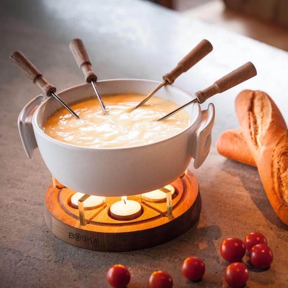 Boska Candlelight Fondue Twinkle - Voor 1.200 Gram Kaasfondue - 1,6 Liter 15 Boska Candlelight Fondue Twinkle - Voor 1.200 Gram Kaasfondue - 1,6 Liter - Afbeelding 15