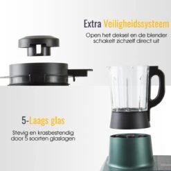 HOMBLE Soepmaker - Krachtige Blender - Blender Met Warmtefunctie - Smoothie Maker - 1000 Watt - 1,75 Liter -Merkloos Winkel 1200x1200 6600
