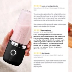 Blend In - Blender To Go - Smoothie Maker - Oplaadbare Mini Blender - Smoothies & Shakes - Draadloos & Draagbaar - Fruit Mixer - USB Oplaadbaar - 350ML - Zwart -Merkloos Winkel 1200x1200 6610