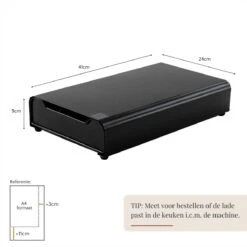 Kitchen Lab Co.® Capsule Houder Dolce Gusto, Nespresso En Nespresso Vertuo - Zwart - Max. 55 Capsules - Met Lade - Incl. Koffie Recepten E-boek -Merkloos Winkel 1200x1200 6613