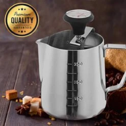 RoiCuisine® Melkopschuimkan - Met Thermometer - 350ml - Melkkannetje - Barista - RVS -Merkloos Winkel 1200x1200 6628