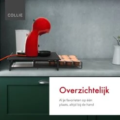 COLLIE - Dolce Gusto Cuphouder - Koffiecups Houder - Koffiecups Houder - Met Lade - 24 Cups - RVS - Matzwart -Merkloos Winkel 1200x1200 6639