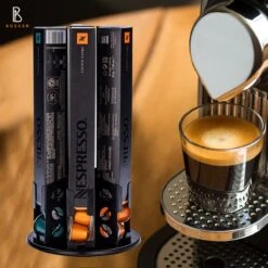 Boscer® Nespresso Capsule Houder | 60 Koffie & Espresso Cup Houder | 360° Draaibaar Antislip | Capsulehouder Zwart -Merkloos Winkel 1200x1200 6642