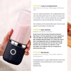 Blend In - Blender To Go - Smoothie Maker - Oplaadbare Mini Blender - Smoothies & Shakes - Draadloos & Draagbaar - Fruit Mixer - USB Oplaadbaar - 350ML - Navy Blauw -Merkloos Winkel 1200x1200 6649