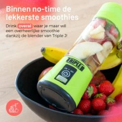 Triple J® Blender To Go - Draagbare Blender - Smoothie Beker - Mini Blender - USB Oplaadbaar - 380ml – Groen -Merkloos Winkel 1200x1200 6685