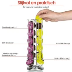 KitchenBrothers Capsulehouder - Dolce Gusto - 24 Cups - Draaibaar - RVS -Merkloos Winkel 1200x1200 6696