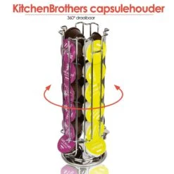 KitchenBrothers Capsulehouder - Dolce Gusto - 24 Cups - Draaibaar - RVS -Merkloos Winkel 1200x1200 6697