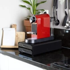 Capsulehouder Met Lade Nespresso - Cups Houder Voor 100 Koffie Capsules - Capsulehouders - RVS - Zwart -Merkloos Winkel 1200x1200 6718