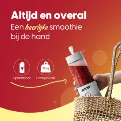 JUICER™ Original Smoothie Maker / Compact Blender - Draagbare Blender Op Batterij / Accu – USB Oplaadbare Draagbare Mini Blender To Go – 350ml - Wit -Merkloos Winkel 1200x1200 6725