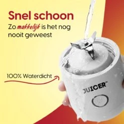 JUICER™ Original Smoothie Maker / Compact Blender - Draagbare Blender Op Batterij / Accu – USB Oplaadbare Draagbare Mini Blender To Go – 350ml - Wit -Merkloos Winkel 1200x1200 6726