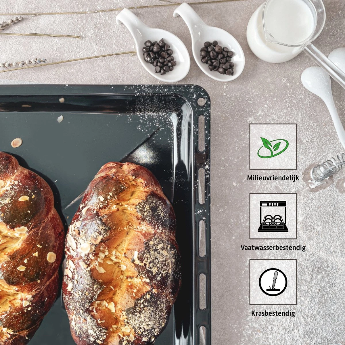 ICQN Diepe Ovenbakplaat 422x370x45 Mm En Rooster 422x370 Mm Set 5 ICQN Diepe Ovenbakplaat 422x370x45 Mm En Rooster 422x370 Mm Set - Afbeelding 5