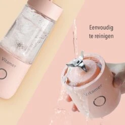Vitamer Draagbare Blender - 350 Ml - Inclusief Smoothie Receptenboek - Roze -Merkloos Winkel 1200x1200 6757