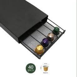 Nespresso Capsulehouder Met Lade - Koffiecups Houder - 40 Cups - RVS - Zwart -Merkloos Winkel 1200x1200 6820