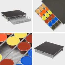 KitchenBrothers Capsulehouder - Met Lade - Dolce Gusto - 36 Cups - Zwart/Zilver -Merkloos Winkel 1200x1200 6829