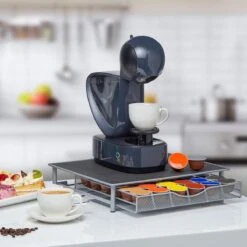 KitchenBrothers Capsulehouder - Met Lade - Dolce Gusto - 36 Cups - Zwart/Zilver -Merkloos Winkel 1200x1200 6830