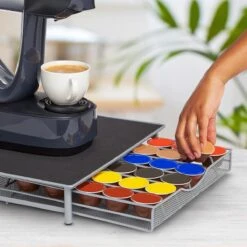 KitchenBrothers Capsulehouder - Met Lade - Dolce Gusto - 36 Cups - Zwart/Zilver -Merkloos Winkel 1200x1200 6831