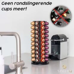 Capsulehouder Voor 80 Nespresso Koffiecups - Nespresso Cups - Koffiecups Houder - 360º Draaibaar Zwart 14 Capsulehouder Voor 80 Nespresso Koffiecups - Nespresso Cups - Koffiecups Houder - 360º Draaibaar Zwart -Merkloos Winkel 1200x1200 6885